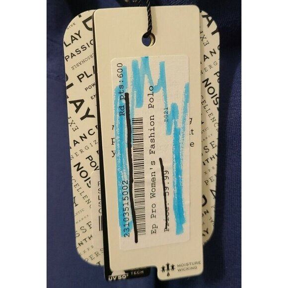 NEW EP New York Women's Long Sleeve 1/4 Snap Button Performance Pullover Blue M - Picture 12 of 12